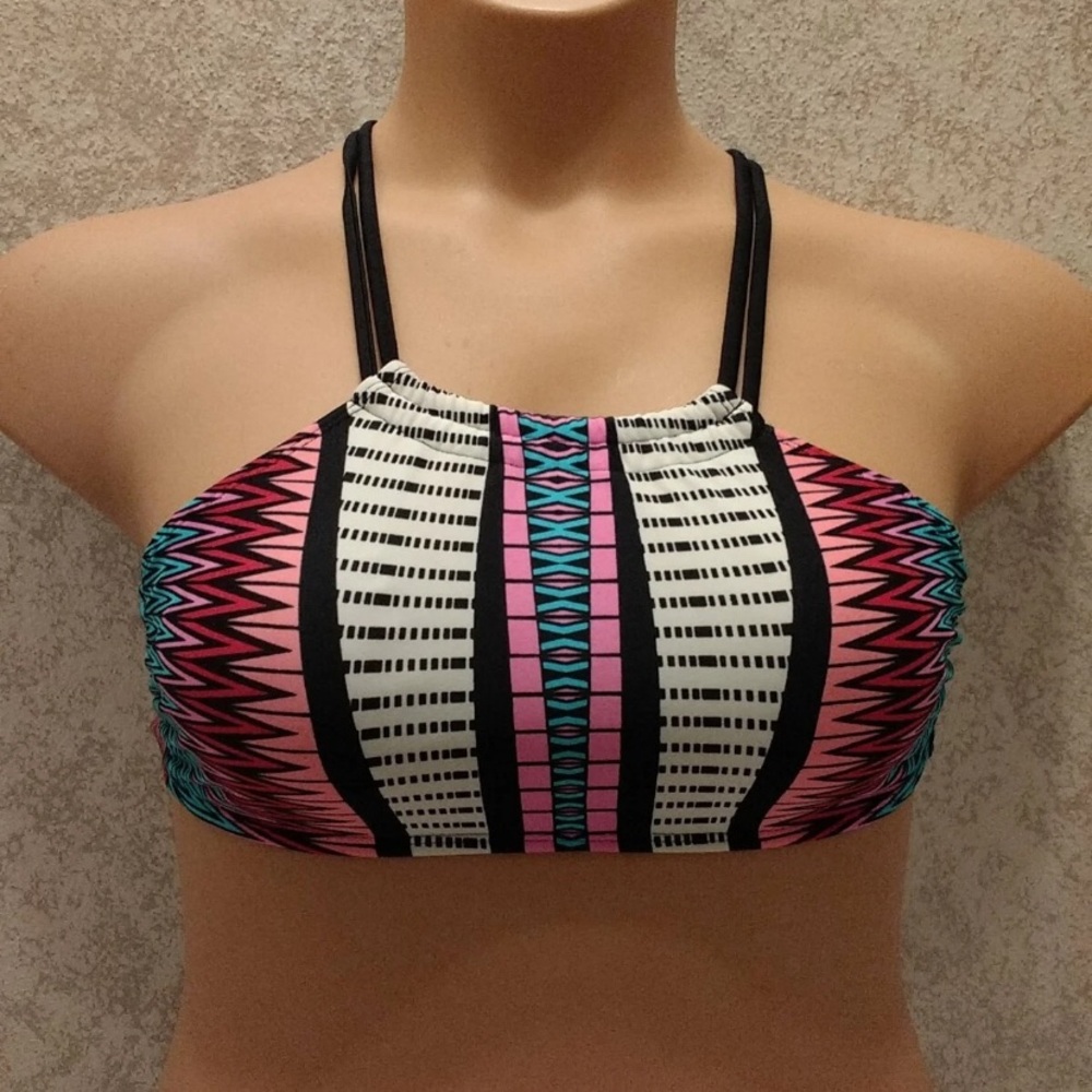 Xhilaration Multicolor Patterned Bikini Top